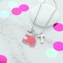 Pink Pig Personalised Kids Necklace, thumbnail 1 of 2