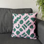 Love Pink And Green Geometric Cushion, thumbnail 1 of 4