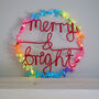 Merry And Bright Wreath Light, thumbnail 4 of 11