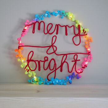 Merry And Bright Wreath Light, 4 of 11