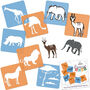 Drawing Stencils For Kids Savanna Animals With Brushes, thumbnail 2 of 3