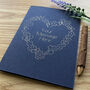 Personalised Heart And Flower Wedding Gold Foil Card, thumbnail 2 of 12