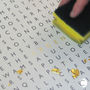 Personalised Word Search Silkscreen Print In 24ct Gold, thumbnail 3 of 8