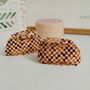 70s Style Flat Chequered Print Hair Claw Clip, thumbnail 5 of 7