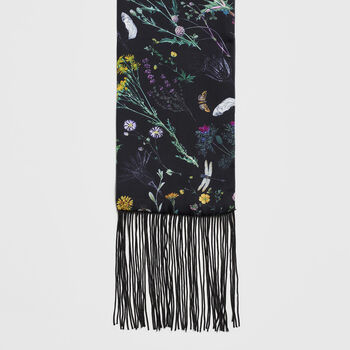 Wilderness Black Silky Scarf, 6 of 9