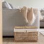 Natural Seagrass Lidded Storage Basket, thumbnail 4 of 5