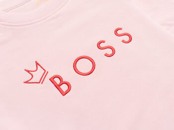 'Boss' Embroidered Children's Sweatshirt, 8 of 12