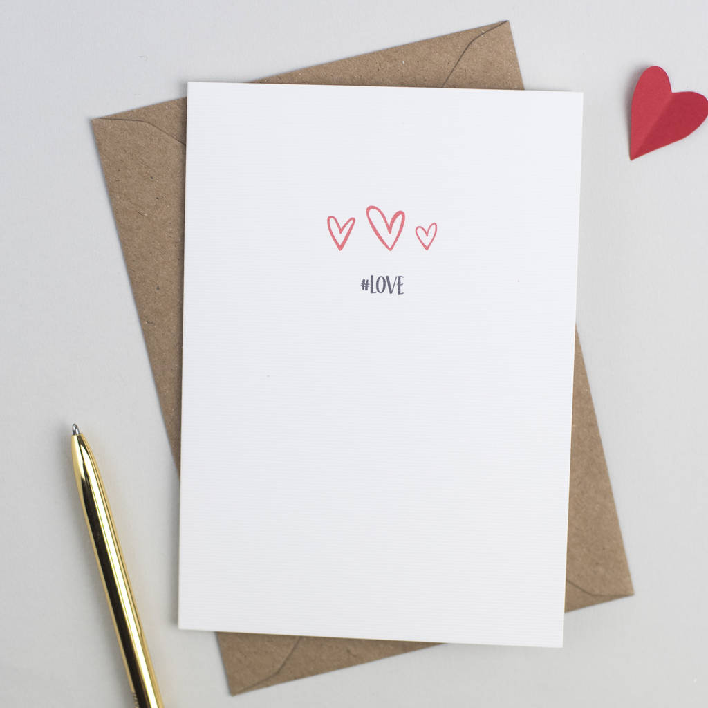 '#Love' Valentine's Day Card, 1 of 2