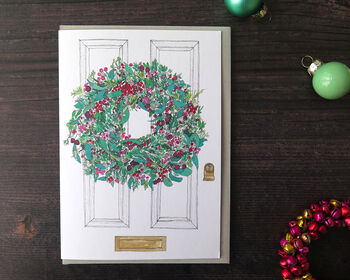 Christmas Wreath Card, 2 of 2