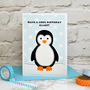 'Penguin' Personalised Boys Birthday Card, thumbnail 3 of 3