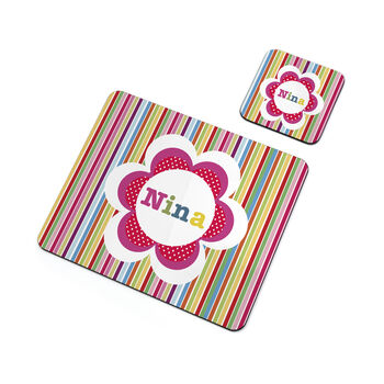 Personalised Girl's Floral Placemat Set, 3 of 10