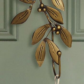 Gold Mistletoe Wreath Hanger, 4 of 4