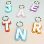 Two Colour Acrylic Initial Keyring, thumbnail 1 of 4