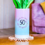 Personalised 50th Birthday Gift Ombre Vase, thumbnail 1 of 2