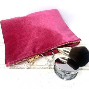 50th Birthday Gift For Her A Fabulous Velvet Birthday Make Up Bag, 4 of 9