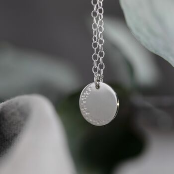 Handmade Sterling Silver Moon Necklace, 2 of 6