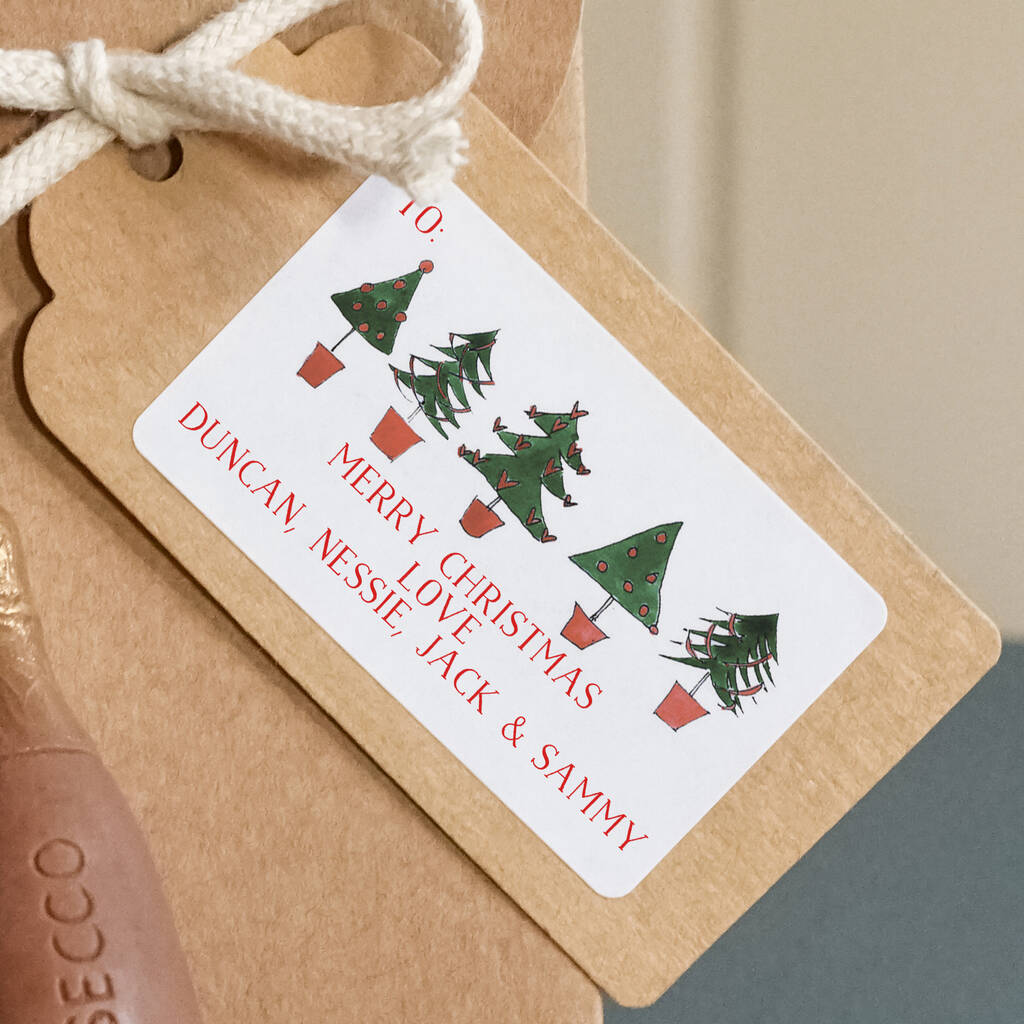 Personalised Christmas Trees Labels