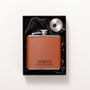 Personalised Wedding Leather Hip Flask, thumbnail 4 of 7