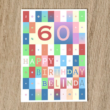 Personalised 60th Birthday Card Age And Name 1965, 4 of 10