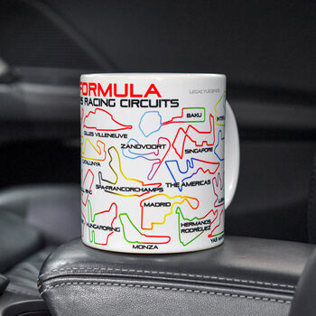 Formula 2026 Track Circuits White Edition Mug, 4 of 4
