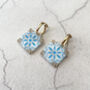 Cracked Tile Charm Hoops, thumbnail 1 of 2