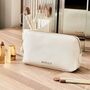 Personalised Medium White Make Up Bag, thumbnail 1 of 4