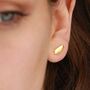 18ct Silver Or Gold Vermeil Mini Feather Stud Earrings, thumbnail 1 of 8