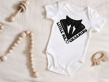 Mr Charming Baby Boy Sleepsuit, 3 of 3