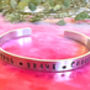Strong Brave Courage Bangle Cuff, thumbnail 2 of 5