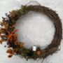 Small Halloween Wreath With Dried Flowers, thumbnail 1 of 4