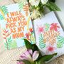 Plantable Tropical Flowers Mother's Day Card, thumbnail 3 of 3