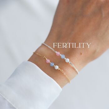 Fertility Bracelet – Dainty Chain Handmade Natural Crystal Jewellery For Fertility, Ivf, Pregnancy, 4 of 6