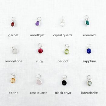 Moonstone Sterling Silver Charm Necklace June Birthstone Jewellery, 3 of 4