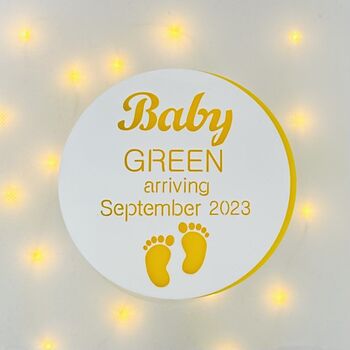Personalised Pregnancy Announcement Reveal Plaque, 4 of 9