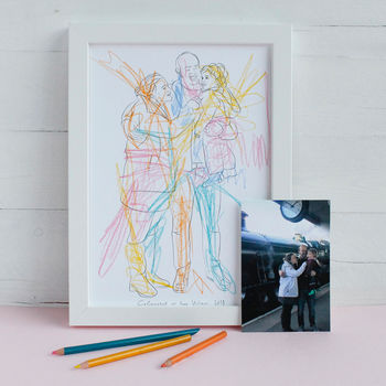 Personalised Colour In Family Portrait Print, 7 of 12