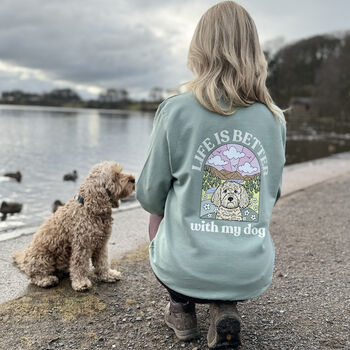 Personalised Life Is Better With Your Dog Sweatshirt, 4 of 12