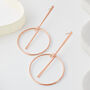 Long Drop Knotted Hoop And Bar Earrings, thumbnail 1 of 3