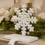 White Snowflake Christmas Stocking Holder, thumbnail 3 of 6