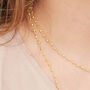 Antique Beaded Gold Plated Silver Layering Necklace, thumbnail 3 of 8