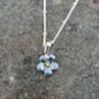 Forget Me Not Blue Flower Mini Pendant Necklace, thumbnail 2 of 4