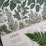 Growing Through The Season 2025 Lino Print Calendar, thumbnail 2 of 6