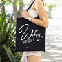 Personalised Wifey Est Bride To Be Pastel Tote Bag, thumbnail 3 of 6