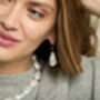 Decus Large Baroque Freshwater Pearl Drops On Silver, thumbnail 3 of 3