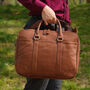 Minimalist Leather Briefcase Laptop Bag, thumbnail 1 of 10