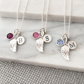 Angel Wing Birthstone Necklace, 11 of 12
