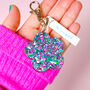 Pink And Blue, Confetti Glitter Keyring, thumbnail 3 of 10