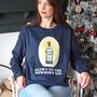 'Glory To The Newborn Gin' Christmas Jumper, thumbnail 1 of 7
