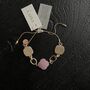 Pink Fleur Adjustable Gold Bracelet, thumbnail 2 of 2