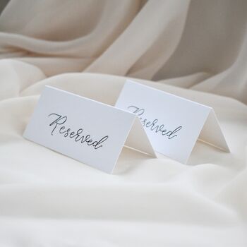 Wedding Calligraphy Reserved Seat Card Signs X 10, 4 of 7