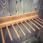 Engraved Oak Welly Boot Rack, thumbnail 5 of 9